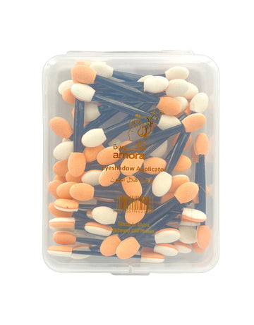 Amora Disposable Eyeshadow Applicators - Pack of 50 - Precise Makeup Application